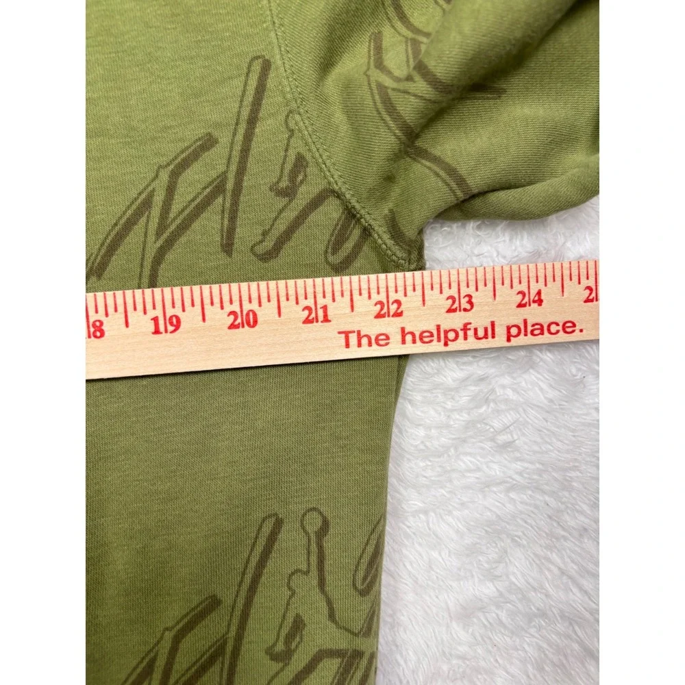Air Jordan Flight Jumpman Hoodie Mens M Olive Green AOP Nike Street Basketball